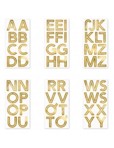 Letras Autocolantes Douradas